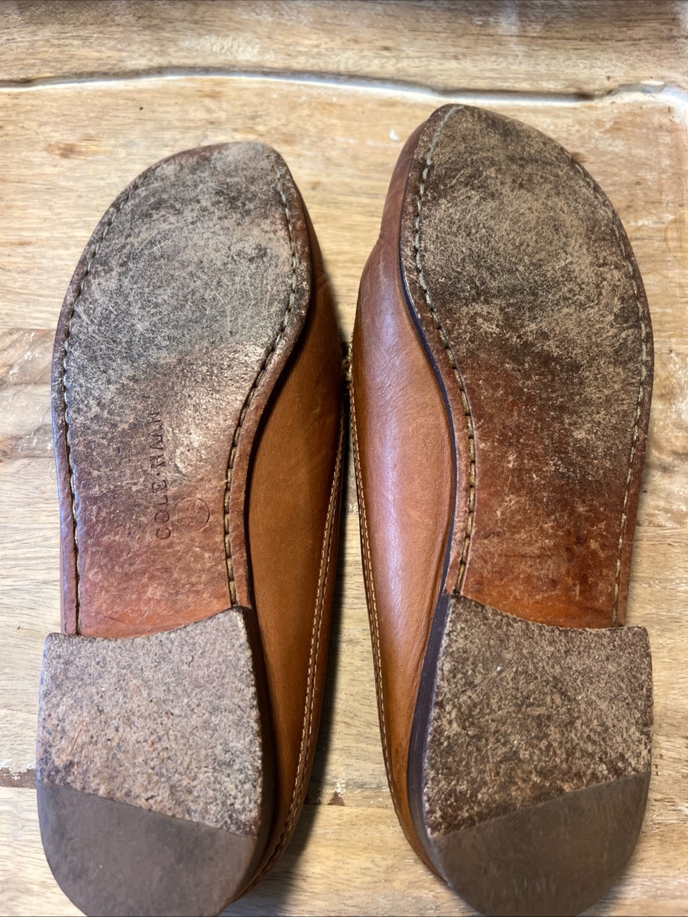 Cole Haan Women's Brown Leather Loafers - Picture 6 of 7